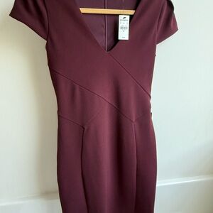 Express Deep Purple Midi Dress